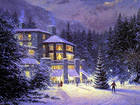Holiday Christmas Painting Background