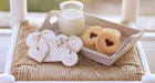 Lovely Background with Milk and Cookies