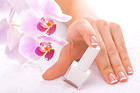 Manicure with Orchids Background