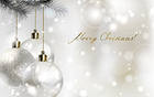Merry Christmas Silver Background