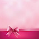 Pink Striped Background with Bow