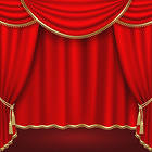 Red Curtains Background