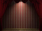 Stage with Red Curtains Background