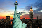 Statue of Liberty Night Background
