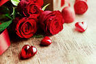 Valentine's Roses and Hearts Background