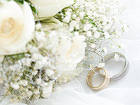 White Roses Wedding Background