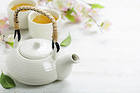 White Teapot Background