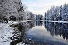 Winter River Background