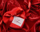 You are Mine For Ever Red Satin Background