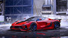 Ferrari in Red Background