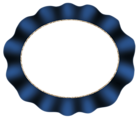 Beautiful Dark Blue Oval Frame