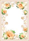 Beautiful Delicate Cream Frame with Roses