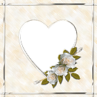 Beautiful Transparent Heart Frame with White Roses