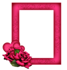 Beautiful Transparent PNG Pink Frame with Roses