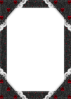 Black Transparent Frame with Red Hearts