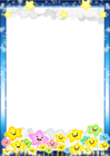 Blue Kids Transparent PNG Photo Frame with Stars