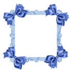 Blue Transparent Frame with Bow