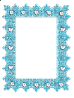 Blue Transparent Frame with Diamonds