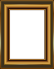 Brown and Gold Classis Transparent PNG Frame