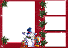 Christmas Snowman Transparent Photo Frame