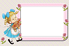Cute Girl Pink Transparent Frame