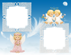 Cute Angels Transparent Photo Frame