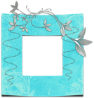 Cute Art Transparent Blue PNG Photo Frame | Gallery Yopriceville - High