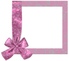 Cute Baby Pink PNG Frame with Bow