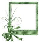 Cute Green Transparent Frame with Bow