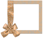 Cute Orange PNG Frame with Bow