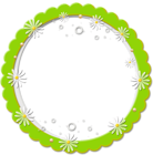 Cute PNG Round Daisy Frame
