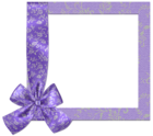 Cute Purple PNG Frame with Bow
