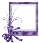 Cute Purple Transparent Frame with Bow