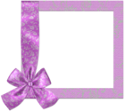 Cute Rich Pink PNG Frame with Bow