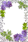 Cute White PNG Frame with Lilac
