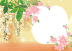 Cute Yellow Transparent Photo Frame with Flowers