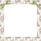 Delicate Transparent Flower Frame with Green Bows