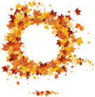 Fall PNG Round Vector Frame