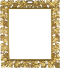 Gold Transparent PNG Photo Frame with Vine