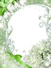 Green-PNG Photo Frame with Snowdrops