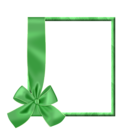 Green Transparent Frame with Bow