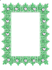 Green Transparent Frame with Diamonds