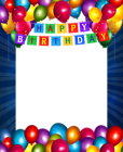 Happy Birthday Blue Transparent PNG Frame