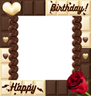 Happy Birthday Chocolate Transparent PNG Frame