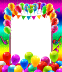 Happy Birthday Colorful Transparent PNG Frame