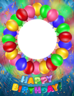 Happy Birthday Transparent PNG Colorful Frame