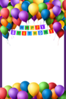 Happy Birthday Transparent PNG Frame