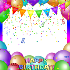 Happy Birthday Transparent Party PNG Frame