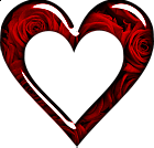 Heart Rose Transparent Frame