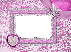 Heart and Butterfly Jewellery Pink Transparent Frame
